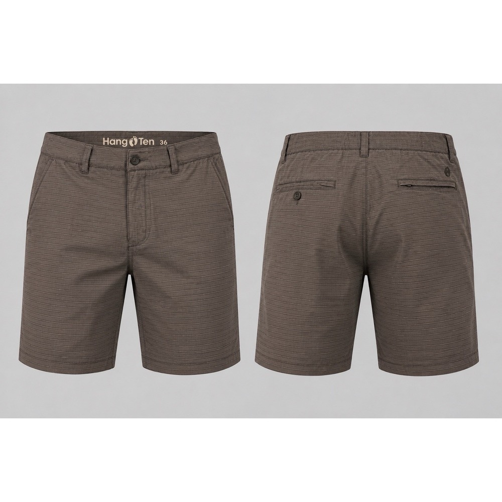 Hang Ten Swim Trunks SHORTS MENS 36 Gray Board Bathing Suit Beach DRAWSTRINGS